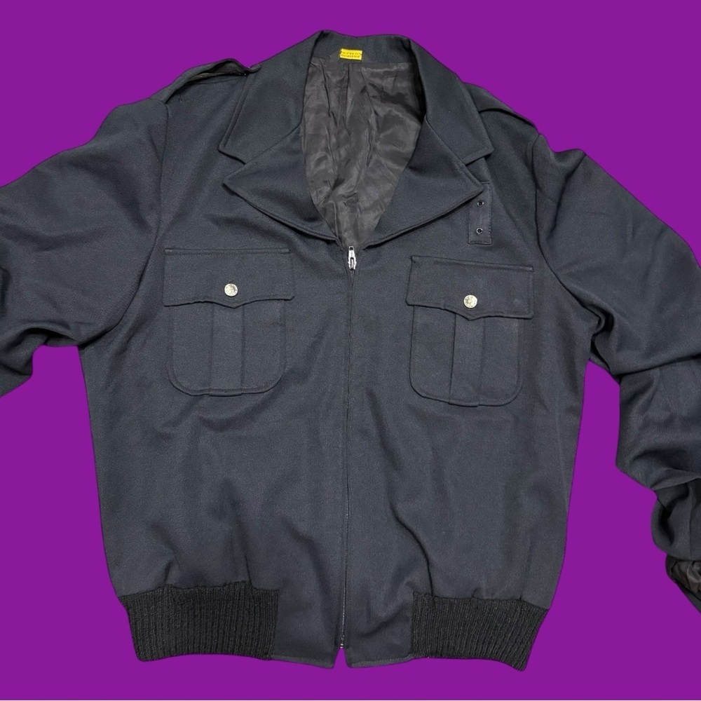 90s Black Bomber Utility Jacket - Picture 3 of 4